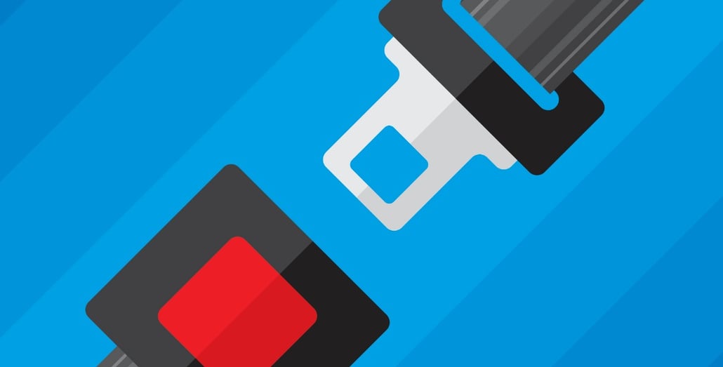 Illustration of Seat Belt Being Buckled Up