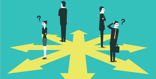 business-team-confused-about-which-direction-to-take-vector-id541005836