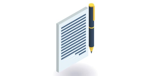 contract-icon-vector-illustration-in-flat-isometric-3d-style-vector-id911903890