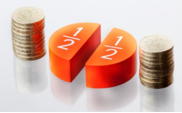 Money stacks image