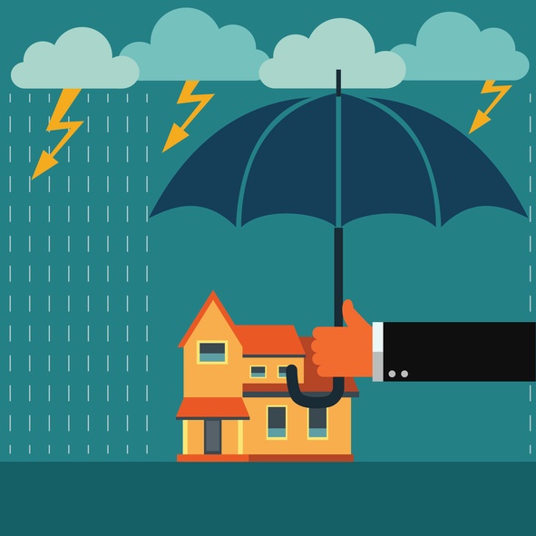 Umbrella Protecting House